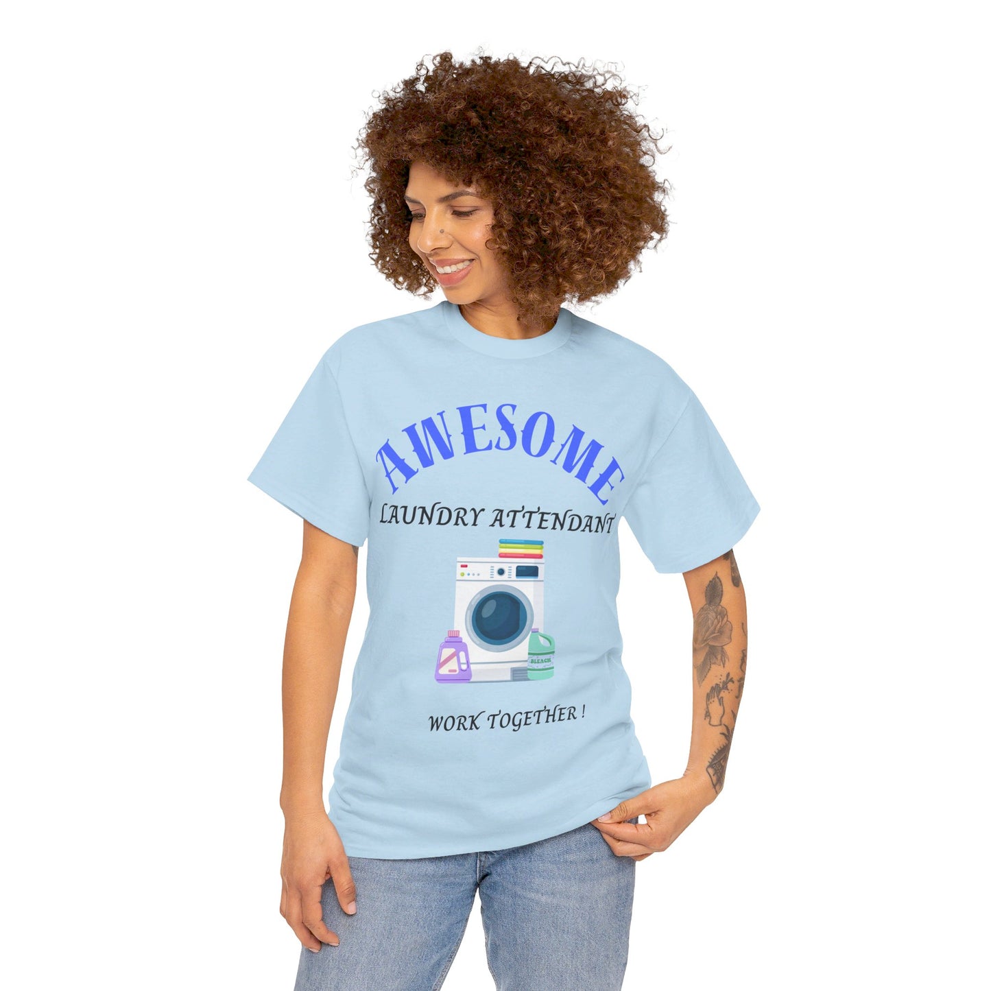 Awesome Laundry Attendant Heavy Cotton Tee